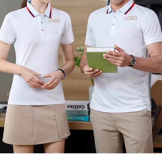 Unisex Short Sleeve Polo T-Shirts Premium Plain Gym Clothes, Customize Logo Collared Golf T Shirt Slim Fit Tennis Tee Shirts for Men and Women