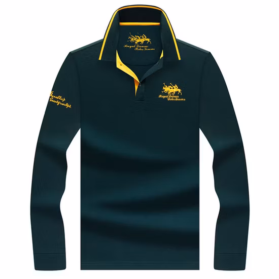 Camisa polo personalizada de alta qualidade masculina com logotipo bordado personalizado camiseta polo de fábrica